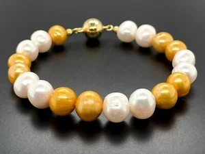 SCHMUCKJAGD ARMBAND 925/-SILBER VERGOLDET MIT SÜßWASSERZUCHTPERLE - Bild 1 von 4