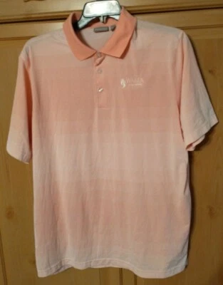 Polo de golf Wailea Maui Hawaii Ashworth para hombre XL rosa a rayas manga corta Foto 1 de 4