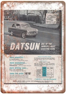 Vintage 1965 Datsun WP 411 Auto Ad Reproduction Metal Sign A11267 - Picture 1 of 2
