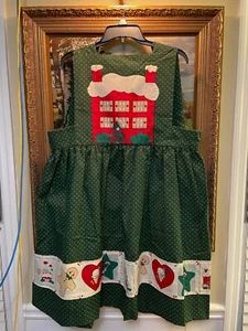 Grembiule Applique Natalizia Donna Lrg Collezione Marti Michell 37" L 43" Petto Nuovo - Foto 1 di 19