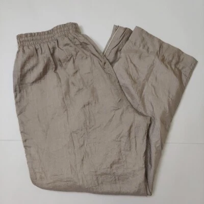 Calça Cabin Creek Feminina XL Pull On Champaign Gold Windbreaker Anos 80 Anos 90 Atlética - Imagem 1 de 4