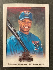 Shannon STEWART 2002 Donruss Diamond Kings Baseball #17 Toronto Blue Jays - Picture 1 of 2