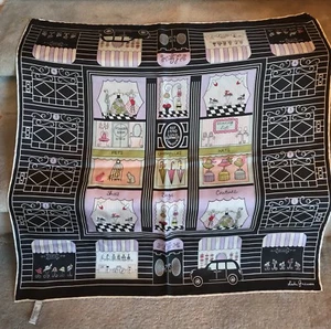 NEU LULU GUINNESS Seidenschal, KAUFHAUS, EINKAUFEN - 27"" quadratisch - Bild 1 von 10
