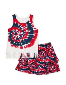 NWT Girls 4th of July SIZES 7-8, 10-12, 14-16 Outfit Tank Top & Skirt RED - Picture 1 of 3