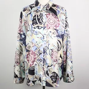 Chico's Womens 3 (XL/16) Paisley Mystic Mix Geneva Button Blouse Top - Picture 1 of 5