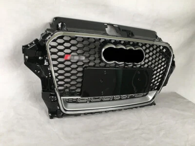 适用于奥迪 A3 S3 2014 - 2016 RS3 风格蜂窝前保险杠格栅 — 第 1/3 张图片