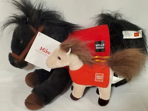 WELLS FARGO “MIKE” 13” Horse 2016 Black Plush & Brown Legendary 6” Hunter 2018 - Picture 1 of 11