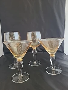 Juego de copas/copas transparentes vintage Tommy Bahama grandes burbujas de vino/martini - Imagen 1 de 9