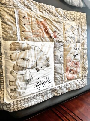 Lambs & Ivy 森林儿童房婴儿床床上用品套装,灰色/薄色/白色 - 6. — 第 1/4 张图片