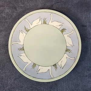 Antiguo T&V (Tressemanes & Vogt) Limoges pintado a mano placa cisne blanco 1890 mADI - Imagen 1 de 4