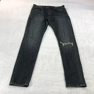 Rag and Bone Jeans Mens 32x32 Gray Blue Denim Fit 1 Skinny Pants Button Fly - Picture 1 of 9