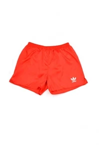 Adidas Vintage Sprint Sprinter Nylon Red Shorts Trefoil Made in China Size US L - Picture 1 of 12