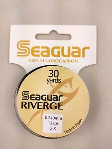 Seaguar Riverge 100% Fluorocarbon 30 Yard Spool Tippet Fishing Line
