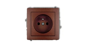 KARLIK ELEKTROTECHNIKER DECO Einzelsteckdose mit 2P+Z braun metallic 9DGP-1zp - Bild 1 von 1