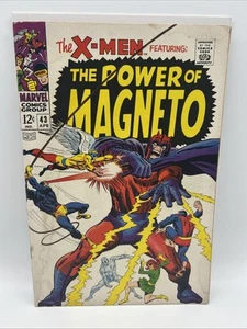 X-Men #43 FN+ 6.5 Magneto Quicksilver Scarlet Witch Appearance! Marvel 1968 - Bild 1 von 4