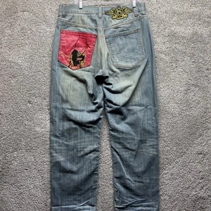 Pantalones de mezclilla Eight 732 8732 SELVEDGE Atlanta ATL para hombre 36x34 holgados Y2K grunge hip hop de colección - Imagen 1 de 16