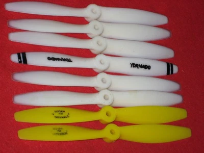 8 VINTAGE GRISH TORNADO 7-4 NYLON PROPS COX & SMALL GLOW MODEL AIRPLANE ENGINE - Image 1 of 2