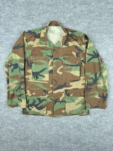 Vintage 1986 US Army Woodland Camo BDU Jacket Ripstop Combat Coat Small Short - Picture 1 of 19