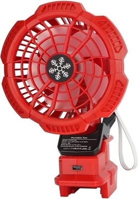 Ventilador de clip a batería personal Ventilador inalámbrico para sitio de trabajo para batería Milwaukee 18V Foto 1 de 4