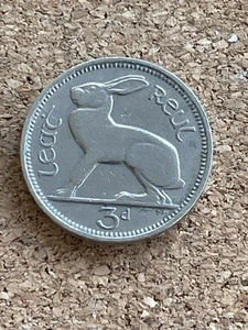IRISH, IRELAND, EIRE THREEPENCE 3d HARE 1950 Coin - Picture 1 of 2