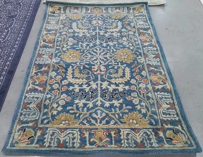 Темно-синий / мульти 4'-0" x 6'-0" назад пятно ковер, снижение цены 1172784710 AT64B-4 - Изображение 1 из 4