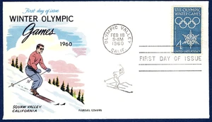 US 1960 Winter Olympics (1146) First Day Cover . Fluegel Cachet - Picture 1 of 1