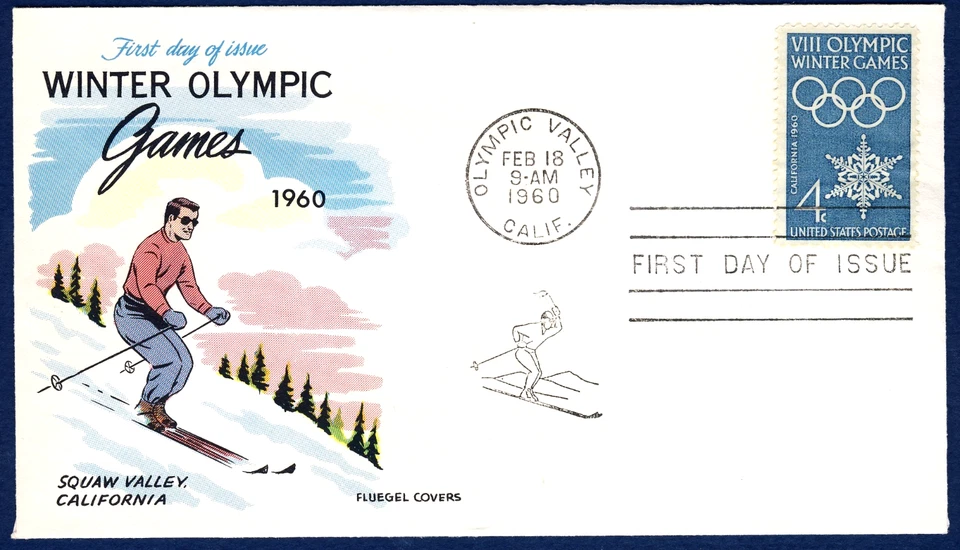 US 1960 Winter Olympics (1146) First Day Cover . Fluegel Cachet - Image 1 of 1