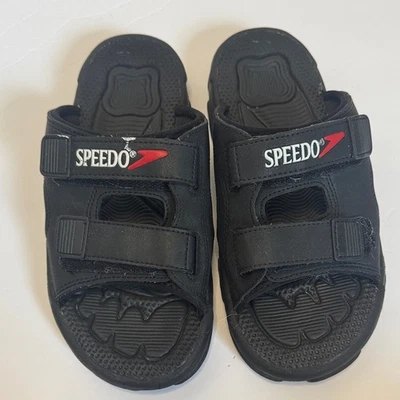 Speedo Black Athletic Slide Water Outdoor Sandals Size M Sporty Beach - Image 1 of 4