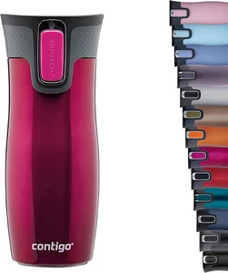 Contigo Thermobecher West Loop Autoseal Edelstahl Isolierbecher 470 ml Magenta - Bild 1 von 1