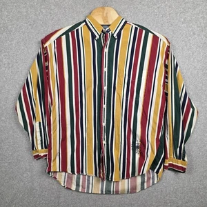 Vintage Structure Shirt Mens XL Multicolor Vertical Stripe Button Down 90s - Picture 1 of 10
