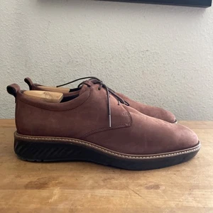 Ecco ST.1 Hybrid Plain Toe Derby Mens Brown Suede Lace Up Oxfords Sneakers Sz 10 - Picture 1 of 10