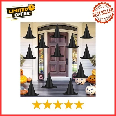 Sombreros de bruja colgantes de Halloween y accesorios de disfraz, sombrero de mago con cordón de nailon de 328 pies Foto 1 de 4