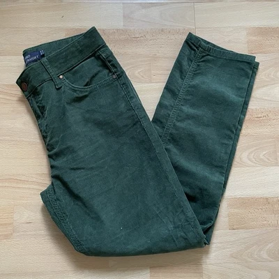 Pantalón Boden Pana Talla 10 Petite Verde Ajustado Recto Foto 1 de 4