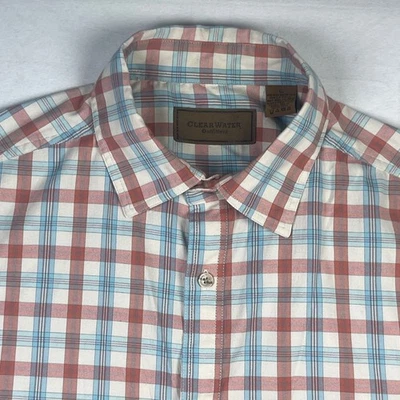 Clearwater Outfitters Men's L Plaid Short Sleeve Button Up Shirt Cotton Blend - Image 1 of 4
