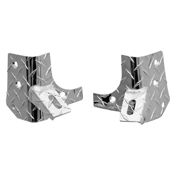 For Jeep Wrangler 97-06 Mounts Auxiliary Polished Diamond Plate Aluminum Foto 1 de 1