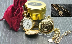 Reloj de Bolsillo Personalizado Legal Escalas de Justicia Oro Llavero Monedas Cadena Regalos de Ley - Imagen 1 de 6