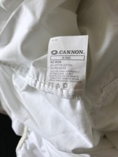 Cannon King Sz Fitted Sheet Vintage White 50% Cotton 50%polyester