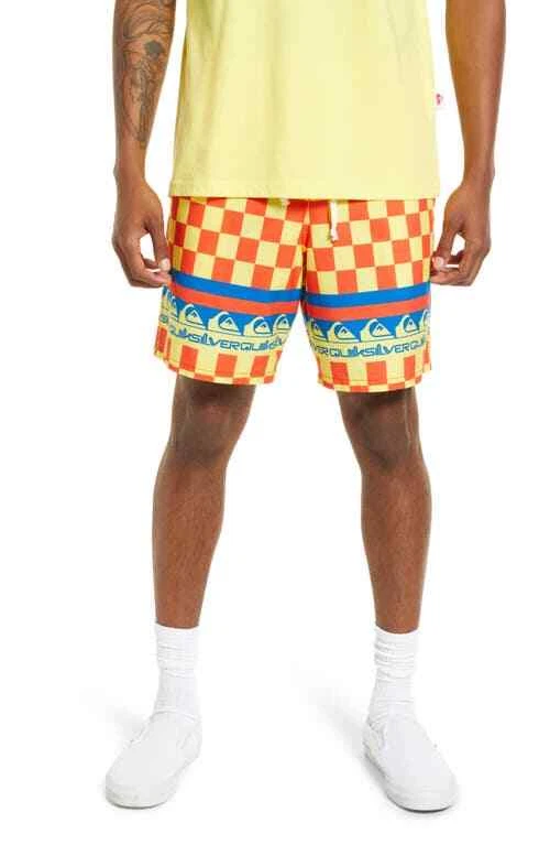 Pantalones Cortos de Playa Quiksilver Stranger Things The Echo Rojo/Amarillo Talla Grande Foto 1 de 4