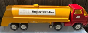 Vintage Tonka Super Tanker Semi Truck & Trailer Yellow & Red As Is - Picture 1 of 8