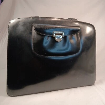 Bolso de Mano Lamarthe Paris Negro Estilo Breve Cuero Vintage Años 80 Foto 1 de 4