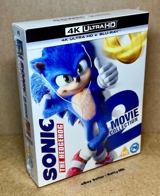 SONIC THE HEDGEHOG - (UK) 4K + BLU RAY 2 MOVIE STEELBOOK COLLECTION - NEW - Image 1 of 4