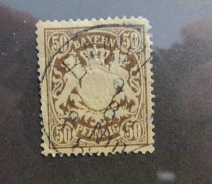 1888-1900 Bavaria Bayern Sc #69 - 50pf Coat of Arms. Used Cv$6.75 - Picture 1 of 1