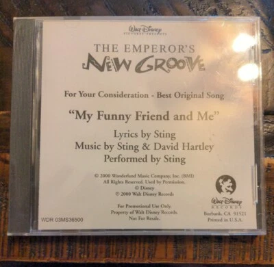Disney the Emperors New Groove Oscar FYC Original Song Sting SEALED - Image 1 of 2