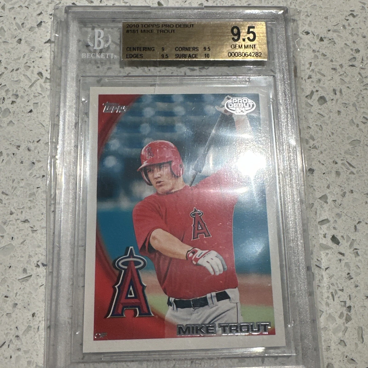 Mike Trout 9 Graded Baseball Sports Trading Cards & Accessories