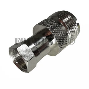 UHF SO-239 Female Jack to F-Type Male Plug RF Coax Adapter Converter Connector - Picture 1 of 1