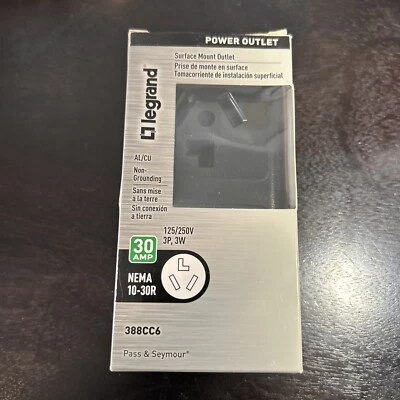 Toma de montaje en superficie Legrand 388CC6 30A 125/250V 3P, 3W Pass & Seymour Foto 1 de 4