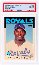 1986 Topps Traded #50T Bo Jackson Tiffany PSA 6 Rookie RC