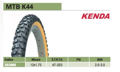 KENDA Copertone Pneumatico Gomma Misure 12x1,75 MTB K44 per MOUNTAIN BIKE - Imagen 1 de 3