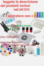 KIT COMPLETO SEMIPERMANENTE SOAK OFF RICOSTRUZIONE UNGHIE SMALTO UV KIT UV