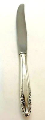 Cuchillo de cena Stradivari One Wallace de plata de ley sin monograma 1939 elegante antiguo Foto 1 de 4
